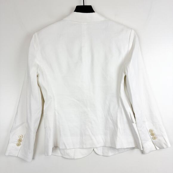 Theory Boxy Blazer in Good Linen White N0303103 $425 - 4 - Picture 6 of 9